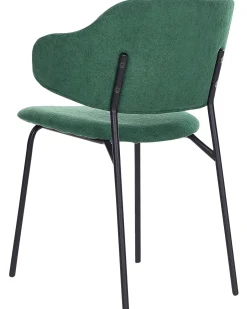 Set di 2 sedie da pranzo KENAI Tessuto Verde scuro
