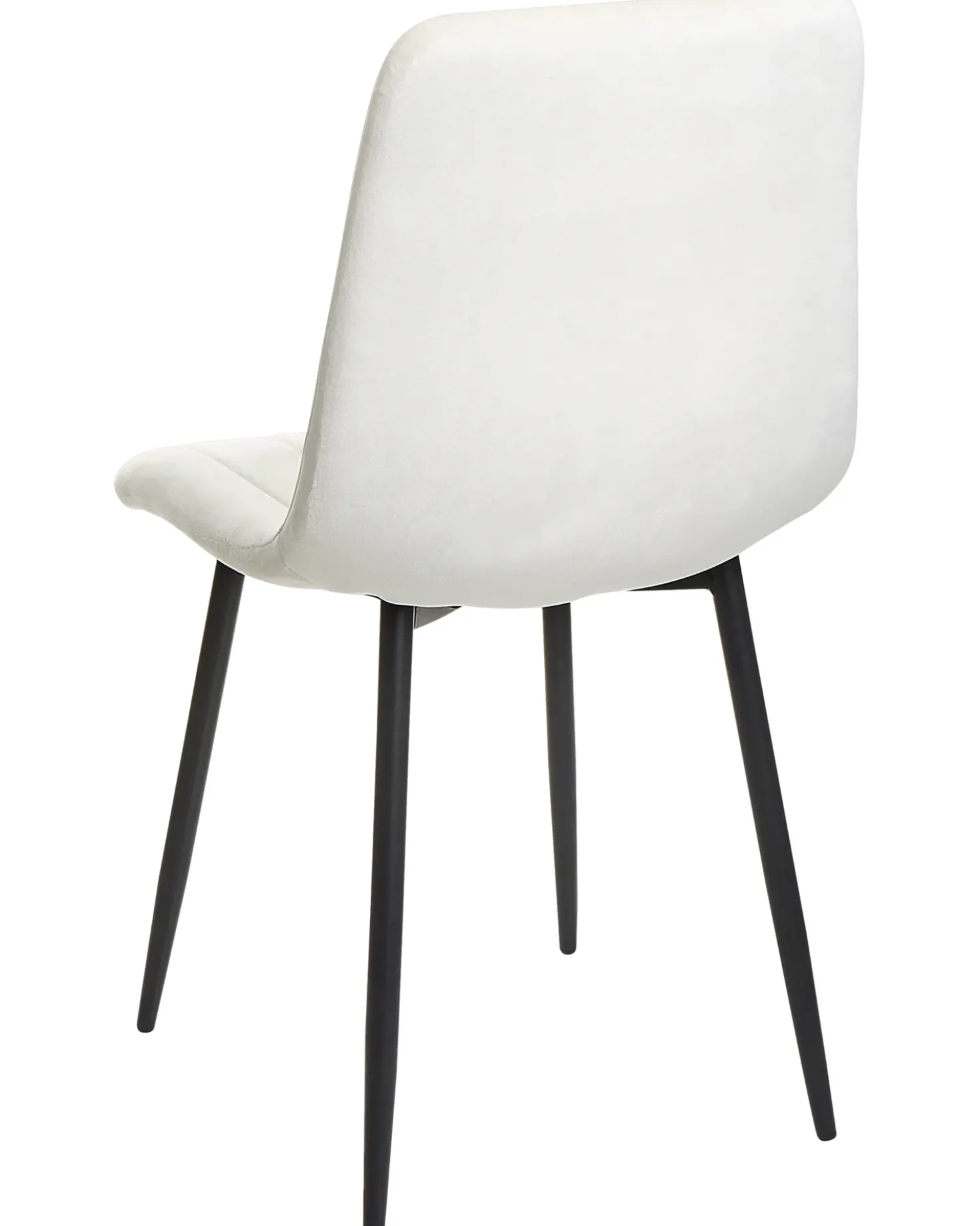 Set di 4 sedie da pranzo KALISPELL Velluto Bianco sporco