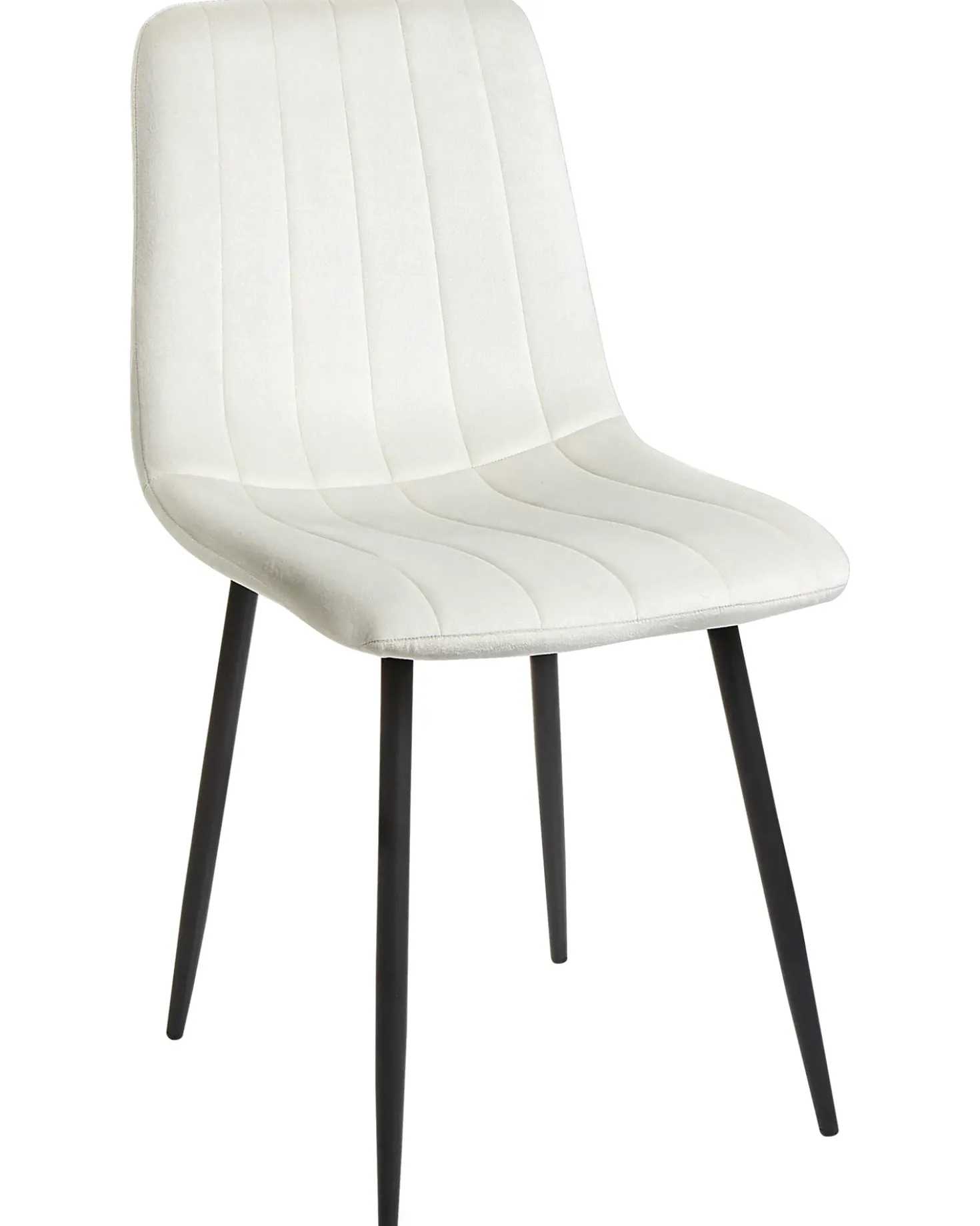 Set di 4 sedie da pranzo KALISPELL Velluto Bianco sporco
