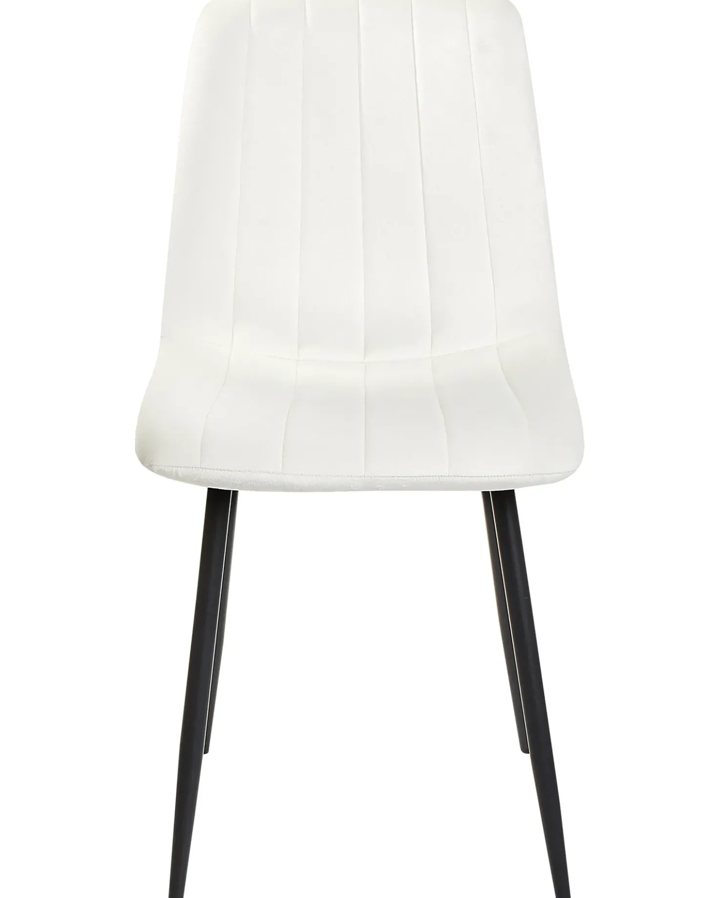 Set di 4 sedie da pranzo KALISPELL Velluto Bianco sporco