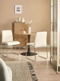 Set di 2 sedie da pranzo KIRON Pelle sintetica Bianco