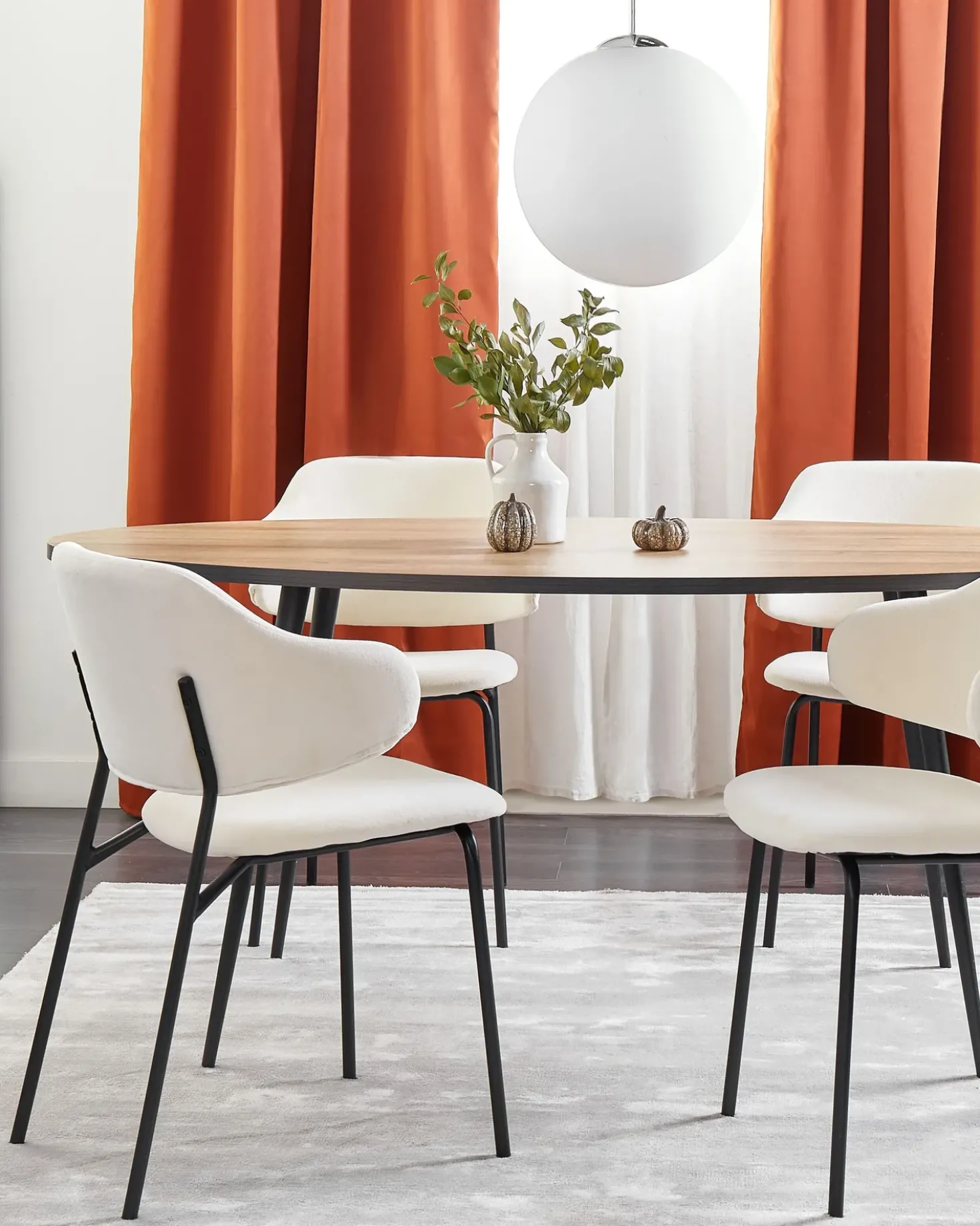 Set di 2 sedie da pranzo KENAI Tessuto Beige chiaro