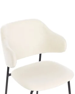 Set di 2 sedie da pranzo KENAI Tessuto Beige chiaro