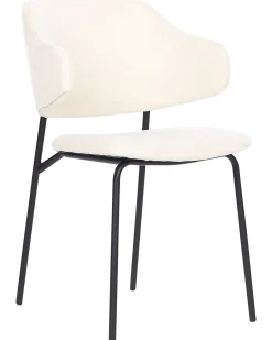 Set di 2 sedie da pranzo KENAI Tessuto Beige chiaro