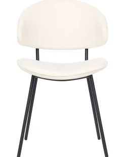 Set di 2 sedie da pranzo KIANA Tessuto Beige chiaro