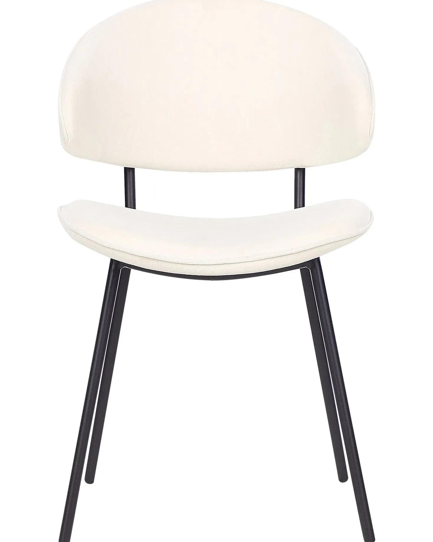 Set di 2 sedie da pranzo KIANA Tessuto Beige chiaro