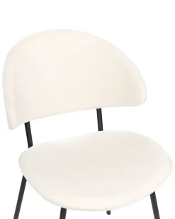 Set di 2 sedie da pranzo KIANA Tessuto Beige chiaro