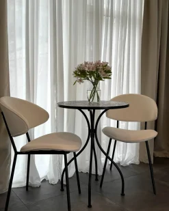 Set di 2 sedie da pranzo KIANA Tessuto Beige chiaro