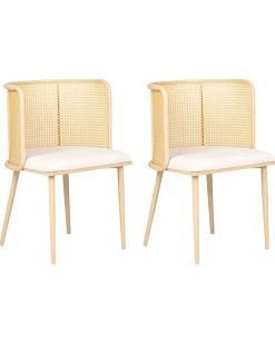 Set di 2 sedie da pranzo KOBUK Metallo Marrone chiaro