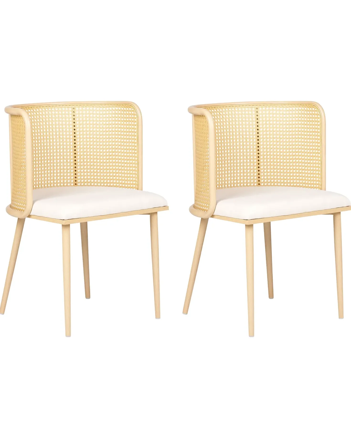 Set di 2 sedie da pranzo KOBUK Metallo Marrone chiaro