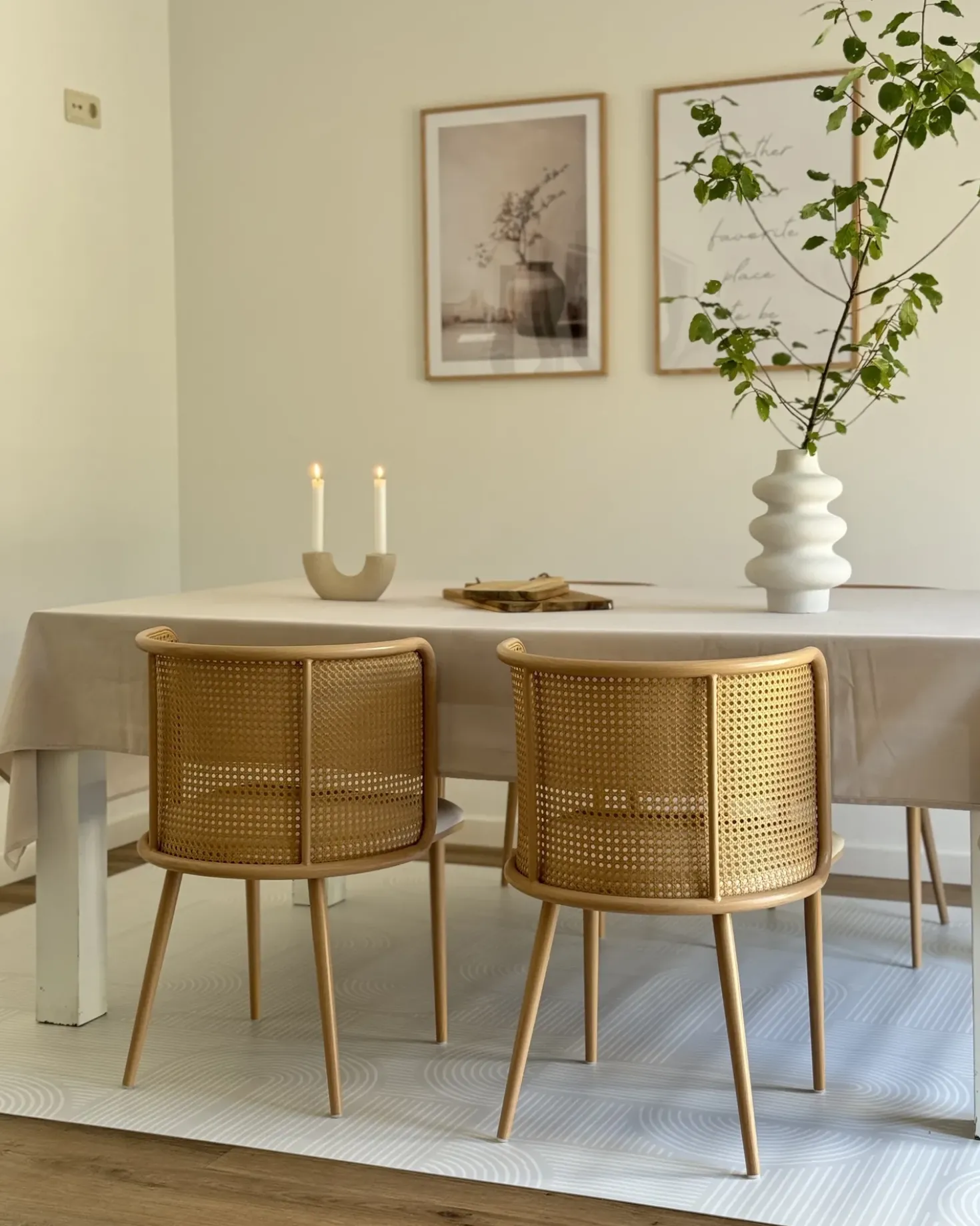 Set di 2 sedie da pranzo KOBUK Metallo Marrone chiaro