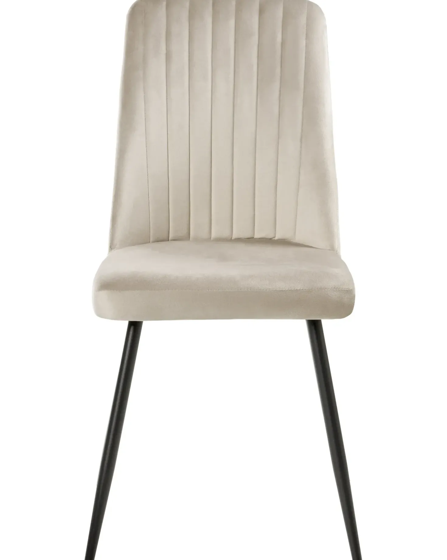 Set di 4 sedie da pranzo KIRBY Velluto Beige
