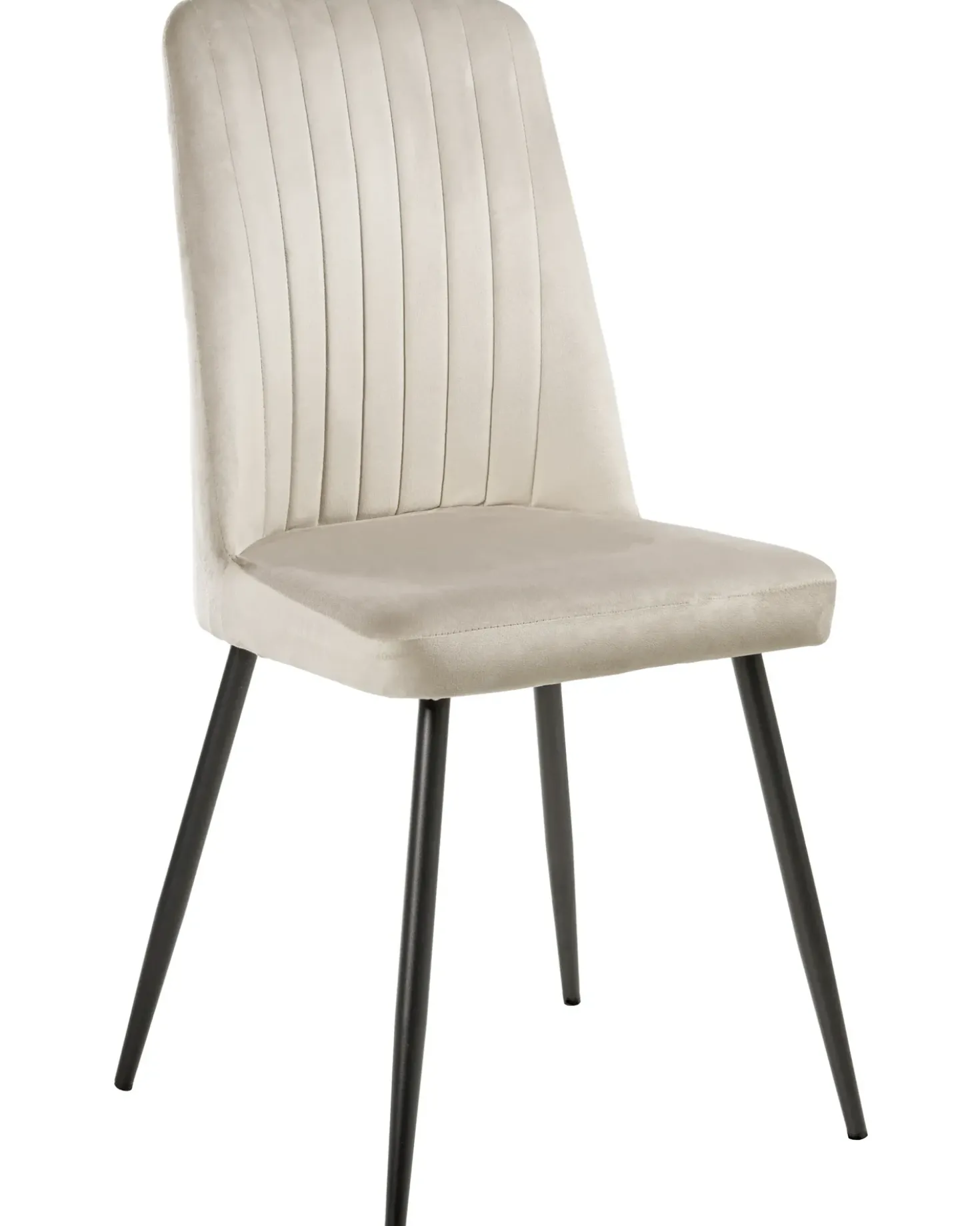 Set di 4 sedie da pranzo KIRBY Velluto Beige