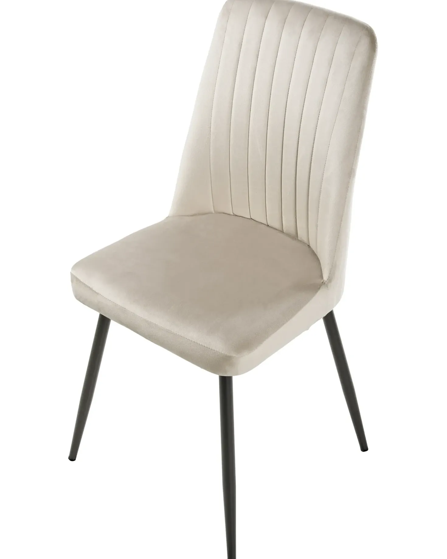 Set di 4 sedie da pranzo KIRBY Velluto Beige