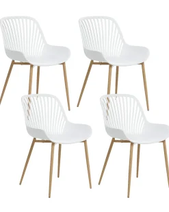 Set di 4 sedie da pranzo KLEVE Bianco