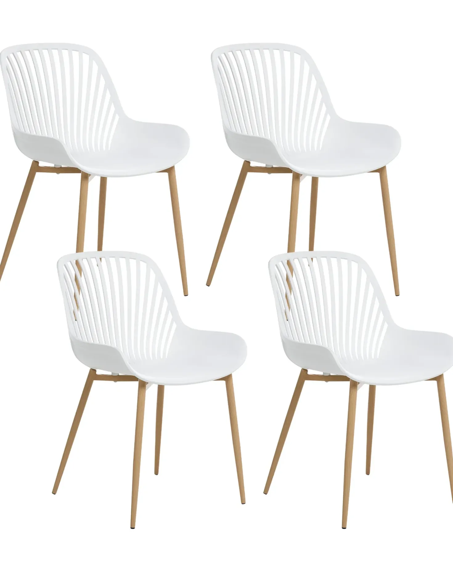 Set di 4 sedie da pranzo KLEVE Bianco
