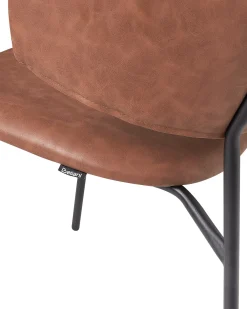 Set di 2 sedie da pranzo KENAI Pelle sintetica Marrone