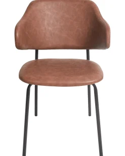 Set di 2 sedie da pranzo KENAI Pelle sintetica Marrone