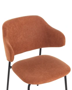 Set di 2 sedie da pranzo KENAI Tessuto Arancione