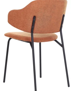 Set di 2 sedie da pranzo KENAI Tessuto Arancione