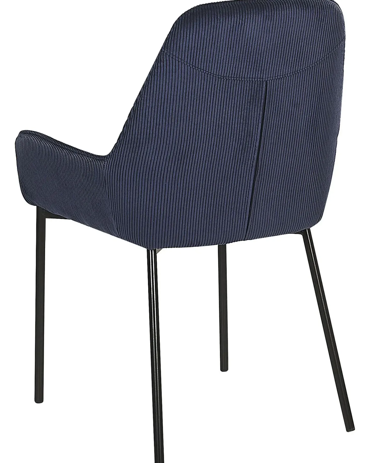 Set di 2 sedie da pranzo LOVERNA Velluto a coste Blu scuro