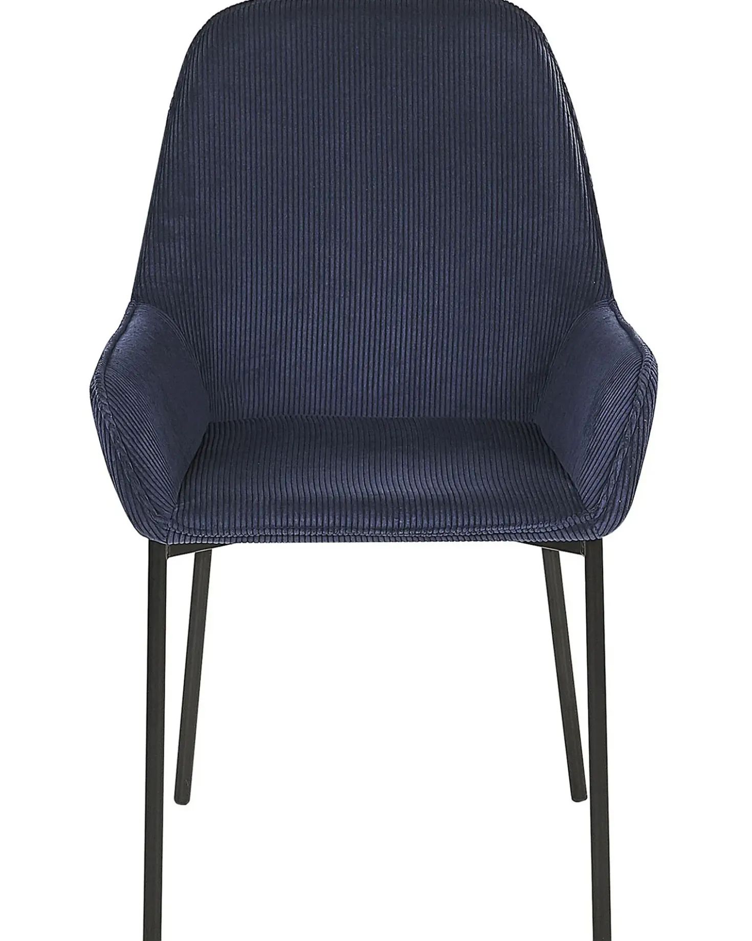 Set di 2 sedie da pranzo LOVERNA Velluto a coste Blu scuro