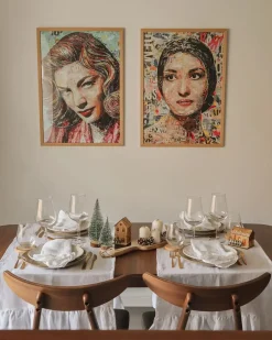Set di 2 sedie da pranzo LYNN Legno Marrone scuro/Grigio