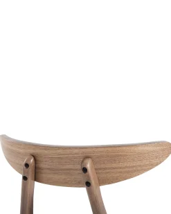 Set di 2 sedie da pranzo LYNN Legno Marrone scuro/Grigio