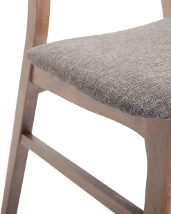 Set di 2 sedie da pranzo LYNN Legno Marrone scuro/Grigio
