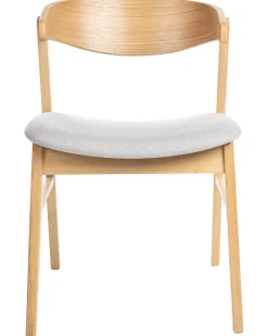 Set di 2 sedie da pranzo LILLY Tessuto Marrone chiaro/Grigio