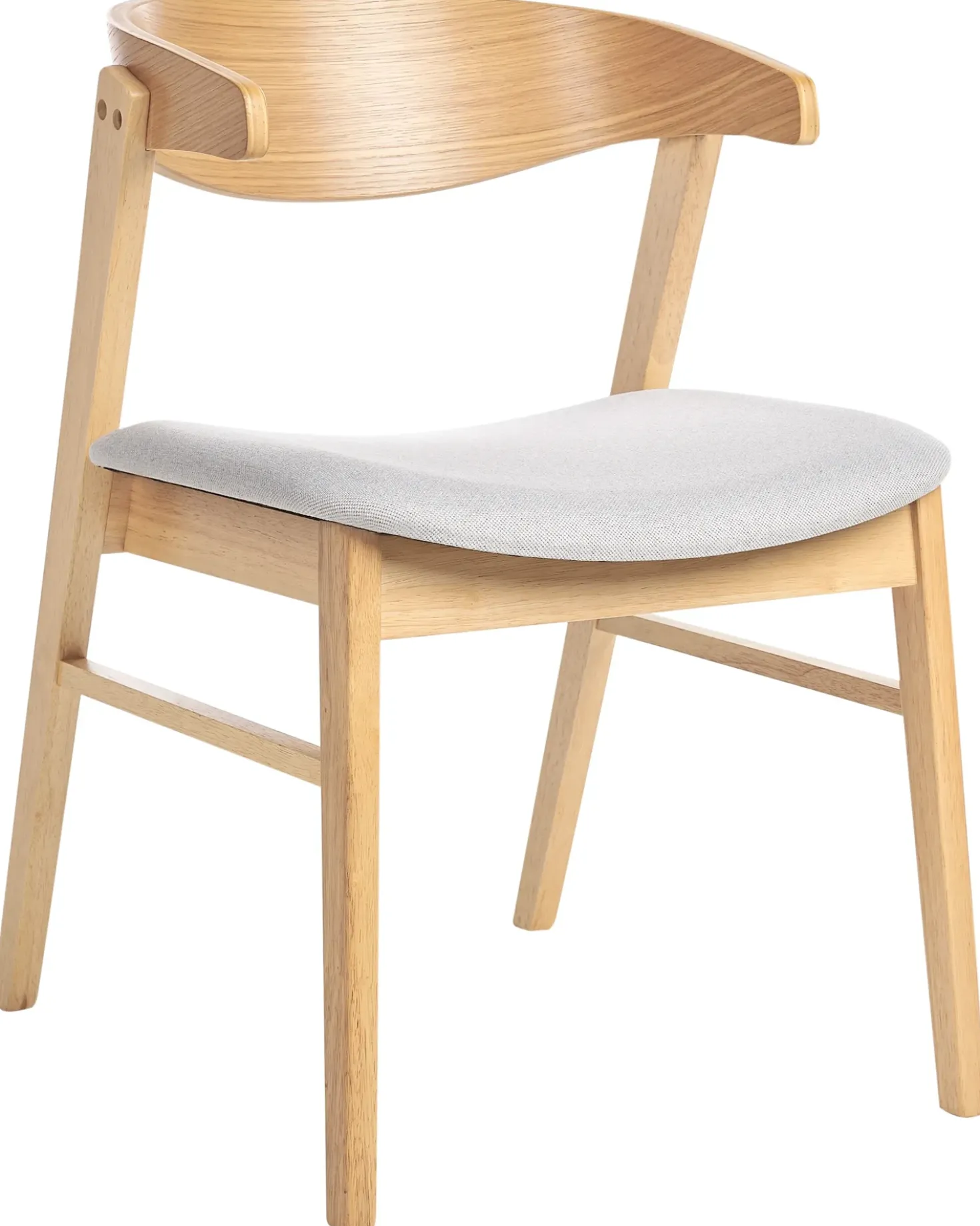 Set di 2 sedie da pranzo LILLY Tessuto Marrone chiaro/Grigio