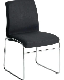 Set di 2 sedie da pranzo LECCO Tessuto Nero