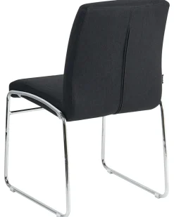 Set di 2 sedie da pranzo LECCO Tessuto Nero