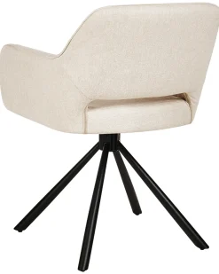 Set di 2 sedie da pranzo LOURES Tessuto Beige chiaro