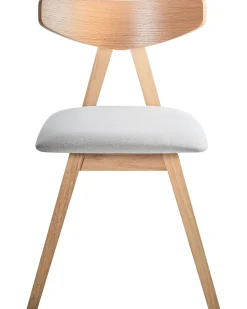 Set di 2 sedie da pranzo LACOTA Legno Marrone chiaro/Grigio