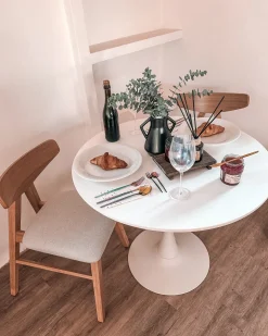 Set di 2 sedie da pranzo LACOTA Legno Marrone chiaro/Grigio