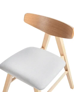 Set di 2 sedie da pranzo LACOTA Legno Marrone chiaro/Grigio