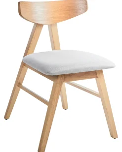 Set di 2 sedie da pranzo LACOTA Legno Marrone chiaro/Grigio