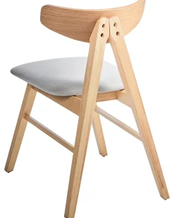 Set di 2 sedie da pranzo LACOTA Legno Marrone chiaro/Grigio