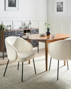 Set di 2 sedie da pranzo LUDDEN Bouclé Beige chiaro