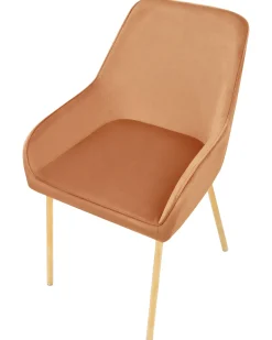 Set di 2 sedie da pranzo LOVERNA Velluto Arancione