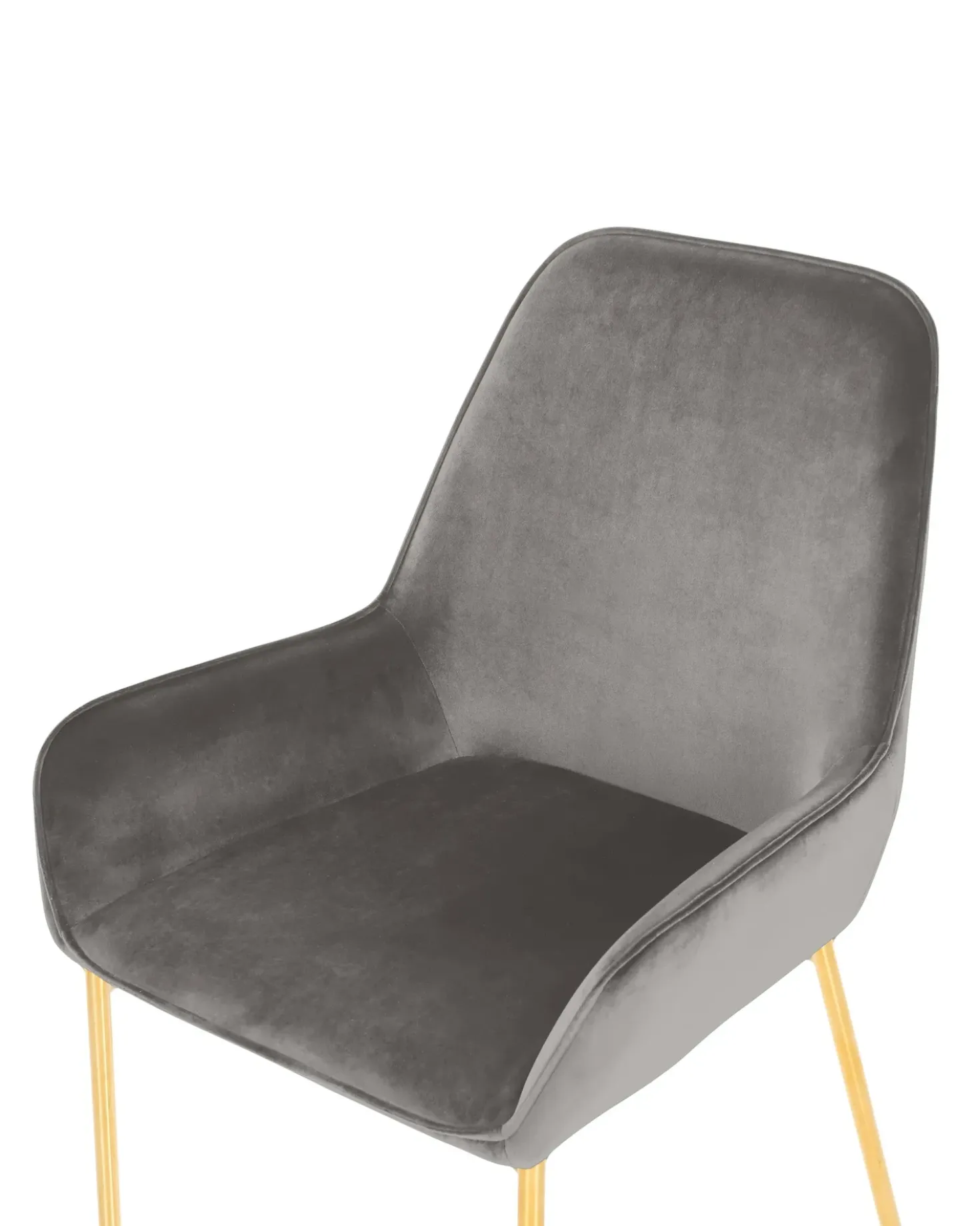 Set di 2 sedie da pranzo LOVERNA Velluto Grigio