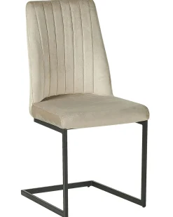 Set di 2 sedie da pranzo LAVONIA Velluto Tortora
