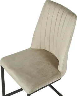 Set di 2 sedie da pranzo LAVONIA Velluto Tortora
