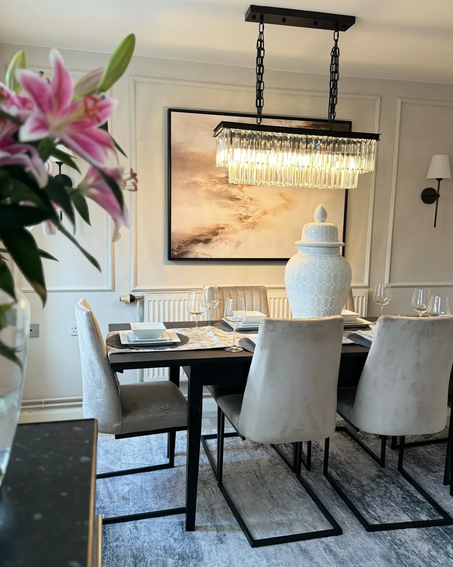 Set di 2 sedie da pranzo LAVONIA Velluto Tortora