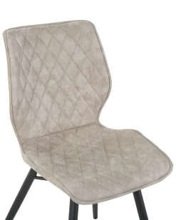 Set di 2 sedie da pranzo LISLE Tessuto Beige
