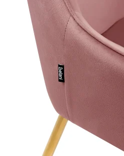 Set di 2 sedie da pranzo LOVERNA Velluto Rosa