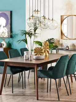 Set di 2 sedie da pranzo LOVERNA Velluto a coste Verde scuro