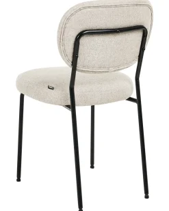 Set di 2 sedie da pranzo LOLETA Tessuto Beige chiaro
