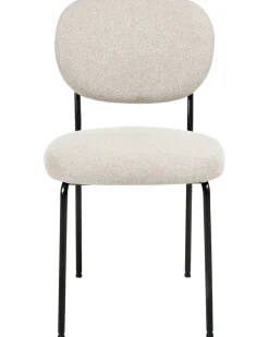 Set di 2 sedie da pranzo LOLETA Tessuto Beige chiaro